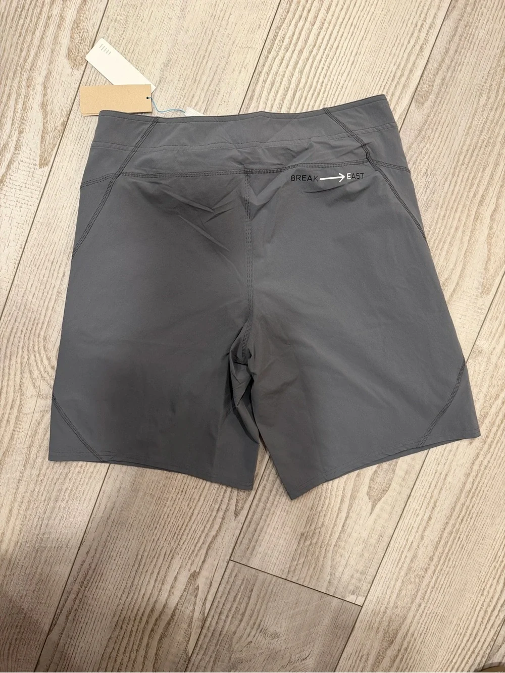 Men's Gray Swim Shorts with Drawstring